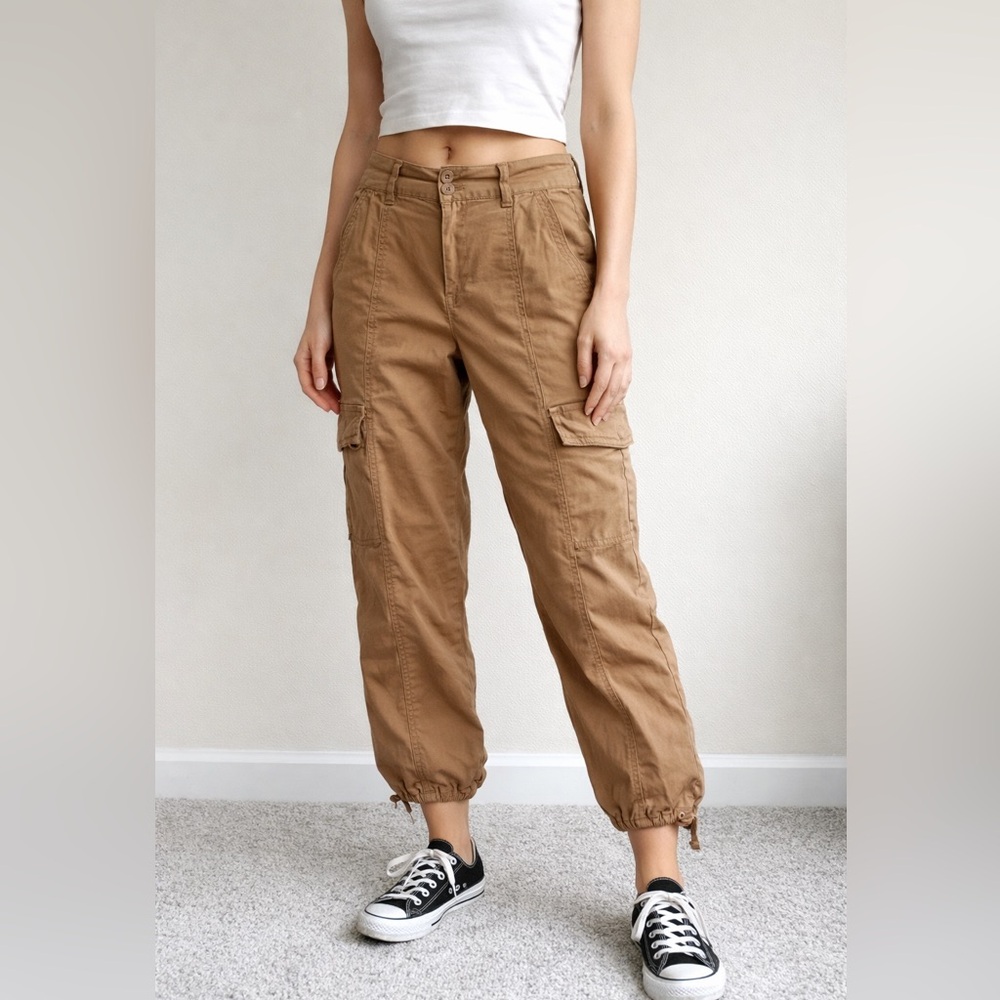 Kensie Size 29 The Jogger Brown Cargo Pants
